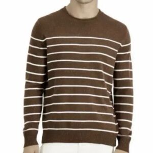Club Room Men’s Brown Regular Fit Striped Sweater Size XL